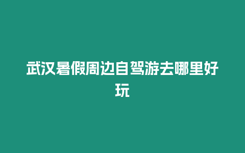 武漢暑假周邊自駕游去哪里好玩