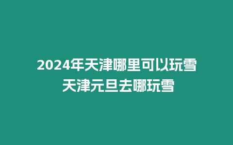 2024年天津哪里可以玩雪 天津元旦去哪玩雪