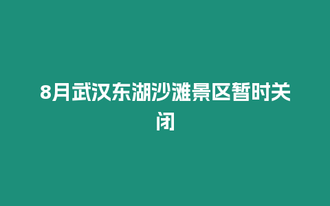 8月武漢東湖沙灘景區暫時關閉