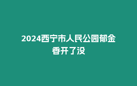 2024西寧市人民公園郁金香開了沒