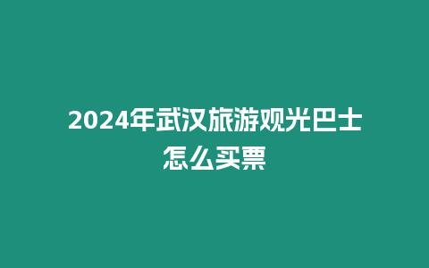 2024年武漢旅游觀光巴士怎么買票