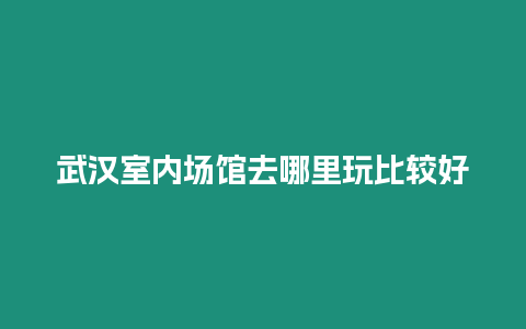 武漢室內場館去哪里玩比較好