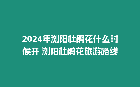 2024年瀏陽杜鵑花什么時候開 瀏陽杜鵑花旅游路線