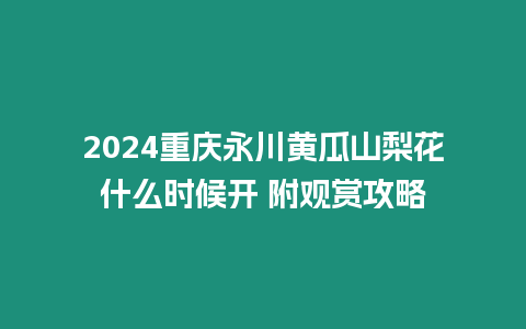 2024重慶永川黃瓜山梨花什么時候開 附觀賞攻略