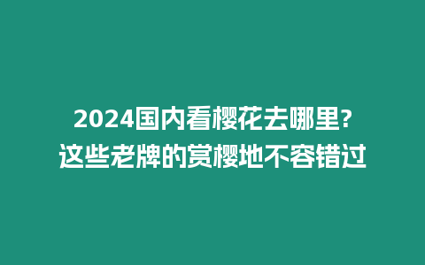 2024國內看櫻花去哪里?這些老牌的賞櫻地不容錯過