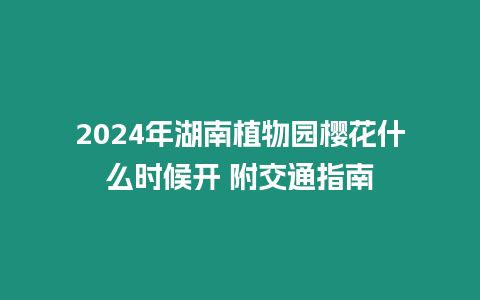 2024年湖南植物園櫻花什么時(shí)候開(kāi) 附交通指南