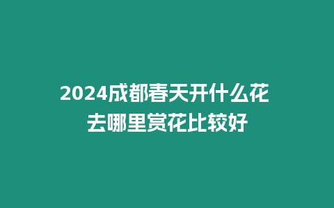 2024成都春天開什么花 去哪里賞花比較好