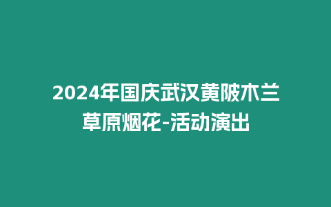 2024年國慶武漢黃陂木蘭草原煙花-活動演出