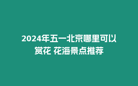 2024年五一北京哪里可以賞花 花海景點推薦