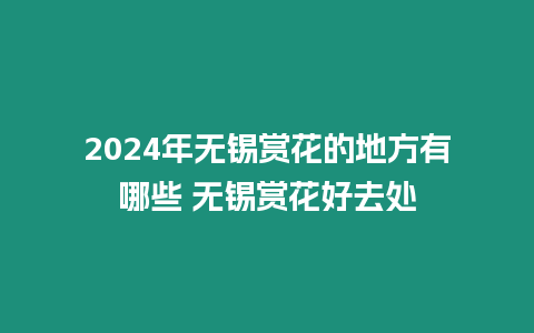 2024年無錫賞花的地方有哪些 無錫賞花好去處