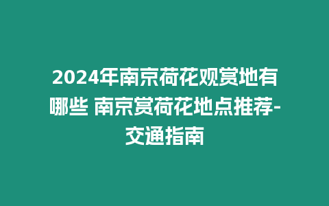 2024年南京荷花觀賞地有哪些 南京賞荷花地點推薦-交通指南