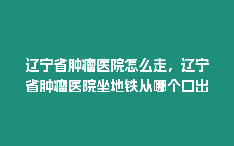 遼寧省腫瘤醫(yī)院怎么走，遼寧省腫瘤醫(yī)院坐地鐵從哪個口出