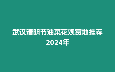 武漢清明節油菜花觀賞地推薦2024年