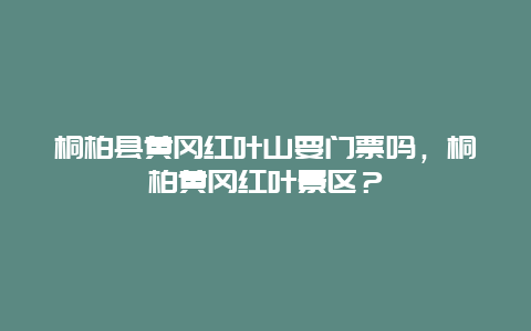 桐柏縣黃岡紅葉山要門票嗎，桐柏黃岡紅葉景區(qū)？