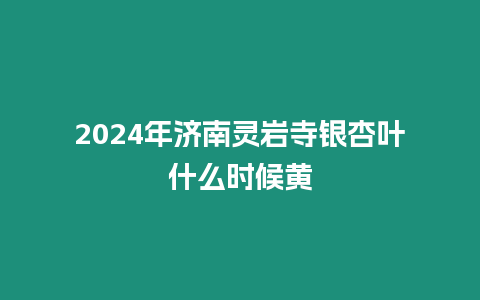 2024年濟南靈巖寺銀杏葉什么時候黃