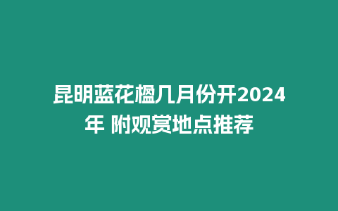 昆明藍花楹幾月份開2024年 附觀賞地點推薦