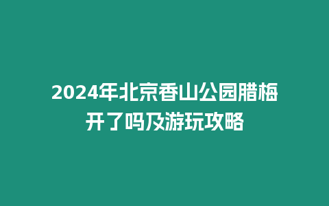 2024年北京香山公園臘梅開了嗎及游玩攻略