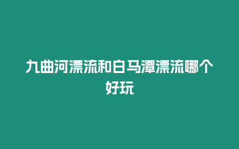 九曲河漂流和白馬潭漂流哪個好玩