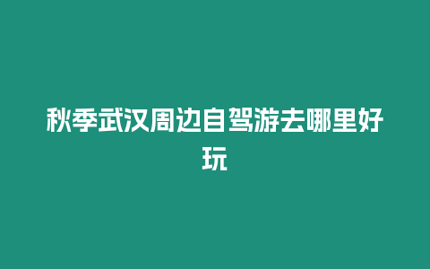 秋季武漢周邊自駕游去哪里好玩