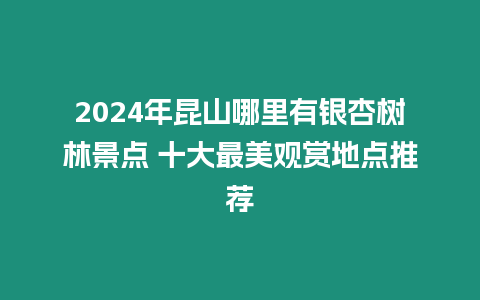 2024年昆山哪里有銀杏樹林景點 十大最美觀賞地點推薦