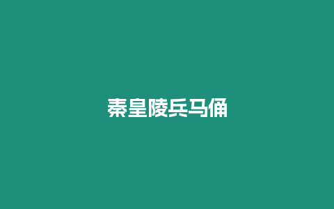 秦皇陵兵馬俑