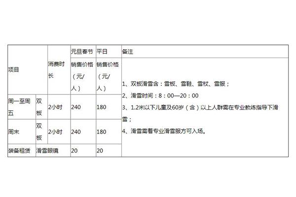 2024宜昌百里荒滑雪場開放時間 滑雪票價多少錢