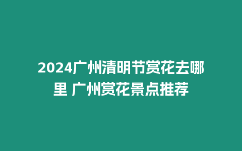 2024廣州清明節賞花去哪里 廣州賞花景點推薦