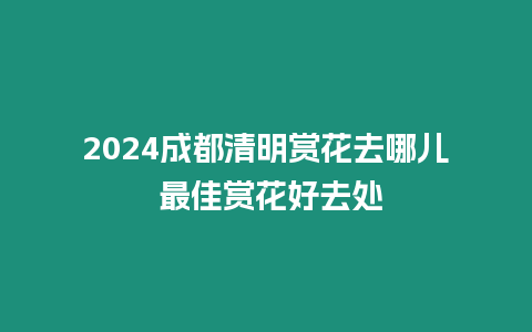 2024成都清明賞花去哪兒 最佳賞花好去處