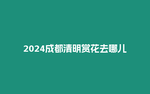 2024成都清明賞花去哪兒