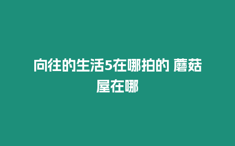 向往的生活5在哪拍的 蘑菇屋在哪