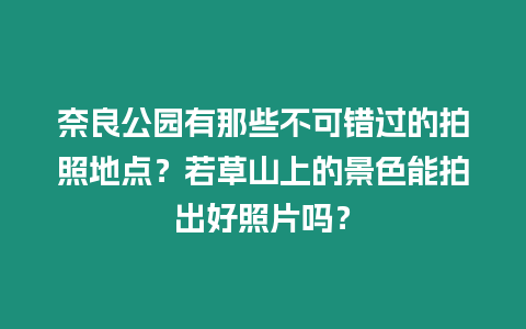 奈良公園有那些不可錯過的拍照地點？若草山上的景色能拍出好照片嗎？