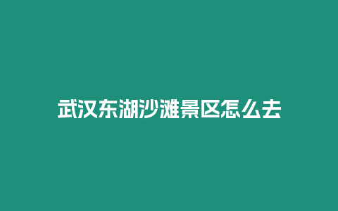 武漢東湖沙灘景區怎么去