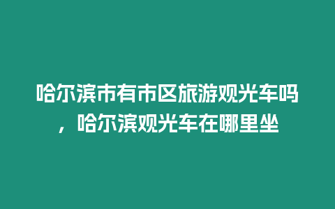 哈爾濱市有市區(qū)旅游觀光車嗎，哈爾濱觀光車在哪里坐