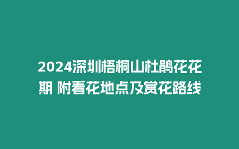 2024深圳梧桐山杜鵑花花期 附看花地點及賞花路線