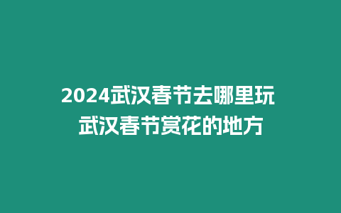 2024武漢春節(jié)去哪里玩 武漢春節(jié)賞花的地方