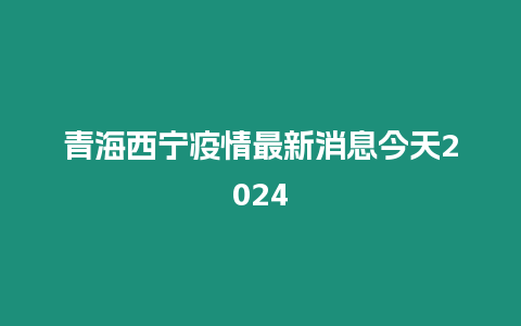 青海西寧疫情最新消息今天2024