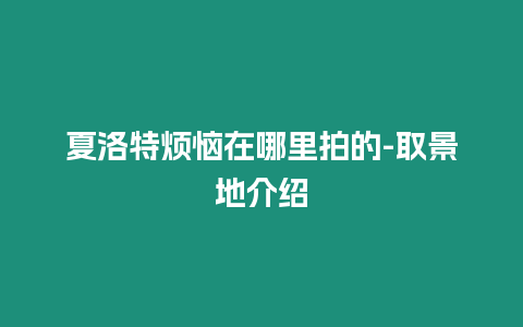 夏洛特?zé)涝谀睦锱牡?取景地介紹