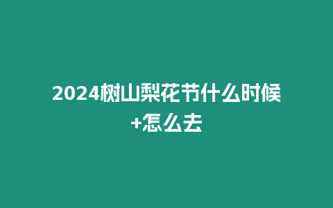 2024樹山梨花節什么時候+怎么去