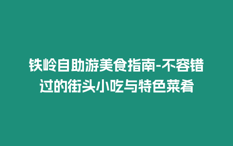 鐵嶺自助游美食指南-不容錯過的街頭小吃與特色菜肴