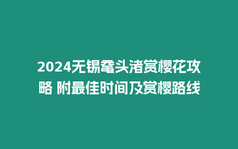 2024無錫黿頭渚賞櫻花攻略 附最佳時間及賞櫻路線