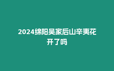 2024綿陽吳家后山辛夷花開了嗎