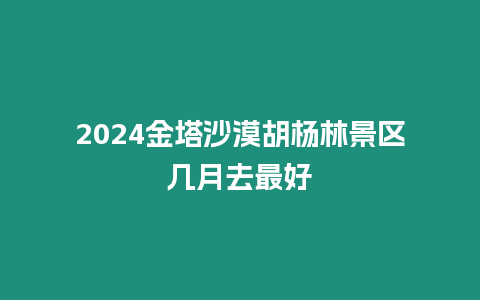 2024金塔沙漠胡楊林景區幾月去最好