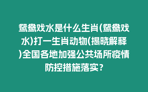 鴛鴦戲水是什么生肖(鴛鴦戲水)打一生肖動物(揭曉解釋)全國各地加強公共場所疫情防控措施落實？