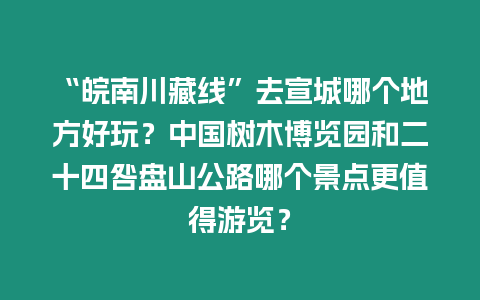 “皖南川藏線”去宣城哪個地方好玩？中國樹木博覽園和二十四咎盤山公路哪個景點更值得游覽？