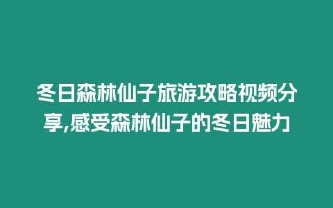 冬日森林仙子旅游攻略視頻分享,感受森林仙子的冬日魅力