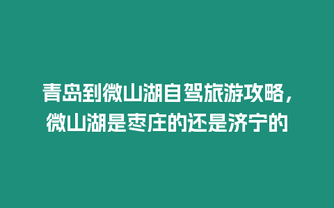 青島到微山湖自駕旅游攻略，微山湖是棗莊的還是濟寧的