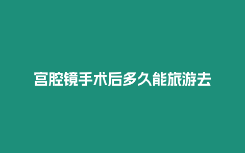 宮腔鏡手術后多久能旅游去