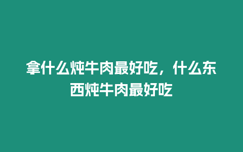 拿什么燉牛肉最好吃，什么東西燉牛肉最好吃