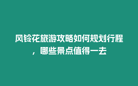 風鈴花旅游攻略如何規劃行程，哪些景點值得一去