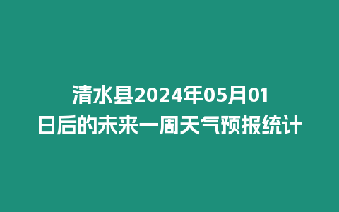 清水縣2024年05月01日后的未來一周天氣預報統計